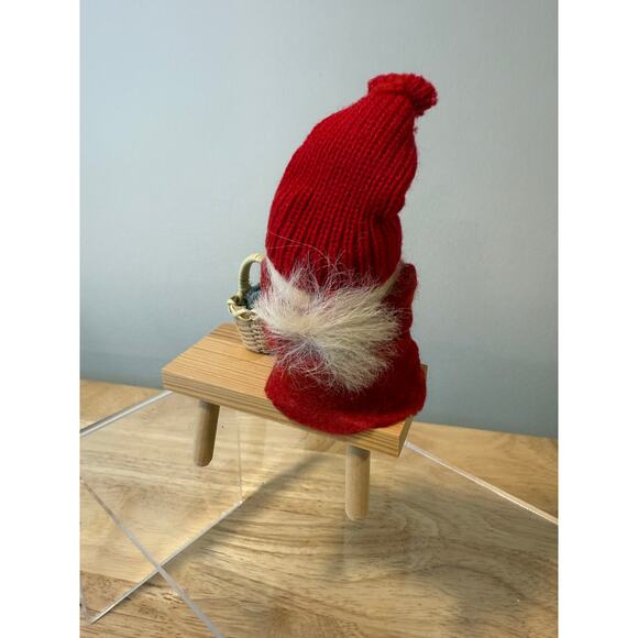 Ljungstroms Of Sweden Tomte Wooden Figure Grandma Knitting JL - Picture 8 of 11